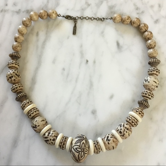 Napier Carved Bead Necklace - Picture 1 of 3
